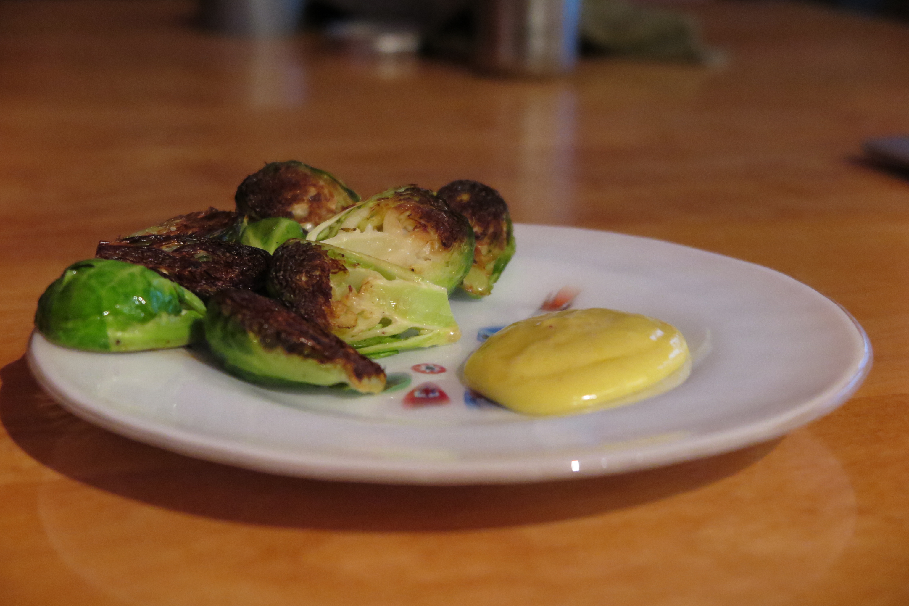 Organic Brussel Sprouts with Saffron Hollandaise